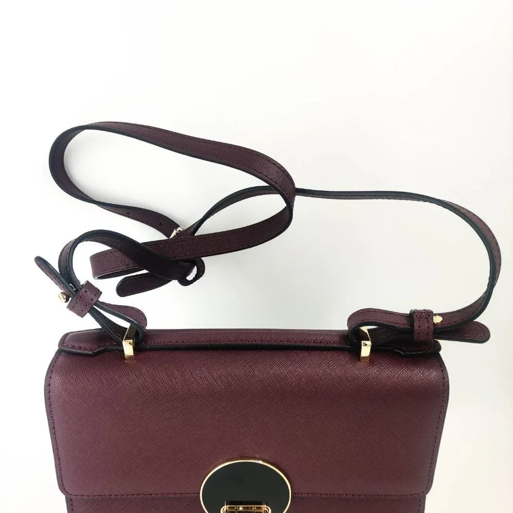 Vivienne Westwood Opio Saffiano Small Shoulder Bag in Bordeaux